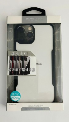Накладка для i-Phone 12 Pro Max DFANS силикон прозрачный черная рамка Накладка для i-Phone 12 Pro Max DFANS силикон прозрачный черная рамка