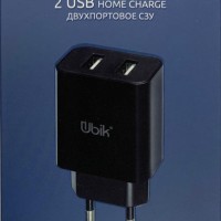Сетевое зар. устр. Ubik UHS22 2USB 2A черное