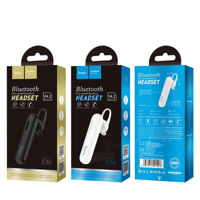 Bluetooth-гарнитура Hoco E36 белая Bluetooth-гарнитура Hoco E36 белая