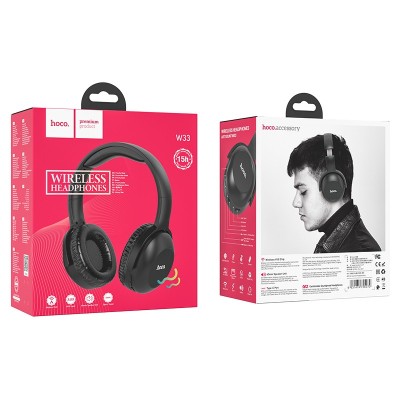 Стереонаушники Bluetooth полноразмерные Hoco W33 Art Sount BT5.0/250mAh/15ч черные Стереонаушники Bluetooth полноразмерные Hoco W33 Art Sount BT5.0/250mAh/15ч черные