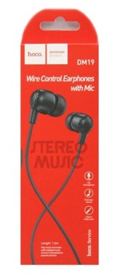Наушники с микрофоном Hoco DM19 1.2м черные Наушники с микрофоном Hoco DM19 1.2м черные