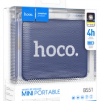 Bluetooth колонка Hoco BS51 BT5.1/1200mAh/4ч/3Вт/TF/AUX темно-синяя