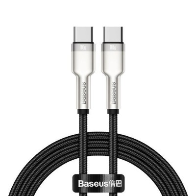 Кабель-зарядка Type-C на Type-C Baseus Cafule Metal 100W 1м CATJK-C01 черный Кабель-зарядка Type-C на Type-C Baseus Cafule Metal 100W 1м CATJK-C01 черный