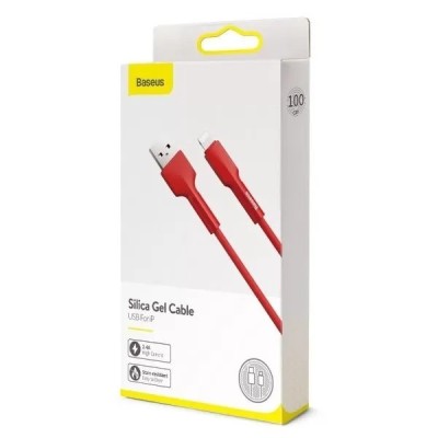 Usb Кабель-зарядка Lightning Baseus Silica 1м (CALGJ-09) красный Usb Кабель-зарядка Lightning Baseus Silica 1м (CALGJ-09) красный