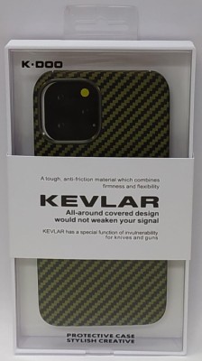 Накладка для i-Phone 12 Pro K-Doo Kevlar пластик зелёная Накладка для i-Phone 12 Pro K-Doo Kevlar пластик зелёная