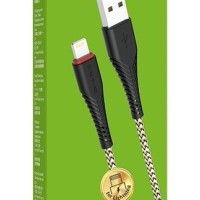 Usb Кабель-зарядка Lightning Borofone BX25 Powerful 2.4A 1м золотисто-чёрный