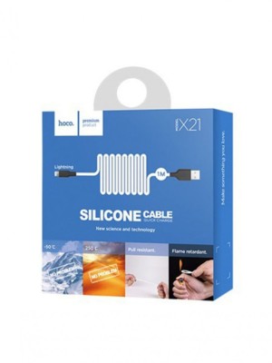 Usb Кабель-зарядка Lightning Hoco X21 Silicone 2A 1м мягкий силиконовый белый Usb Кабель-зарядка Lightning Hoco X21 Silicone 2A 1м мягкий силиконовый белый