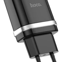 Сетевое зарядное устройство с быстрой зарядкой Hoco C12Q 2.4A , черный