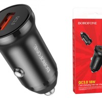 Автомобильное заряд. устр. Borofone BZ18 1USB QC3.0 черное