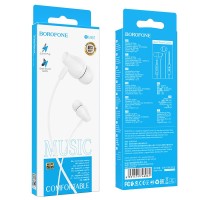 Наушники с микрофоном Borofone BM61 Wanderer 1.2м белые