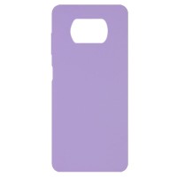 Накладка для Xiaomi Pocophone X3 Silicone cover без логотипа лаванда