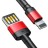Usb Кабель-зарядка Lightning Baseus Cafule в тканевой оплетке, 1м, чёрно-красный.