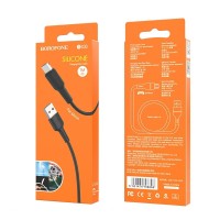 Usb Кабель-зарядка Micro Borofone BX30 Silicone 2.4A 1м силиконовый чёрный