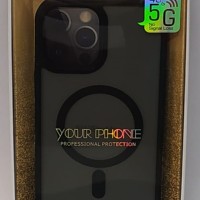 Накладка для i-Phone 12 Pro Max DFANS Magsafe силикон матовый черная рамка