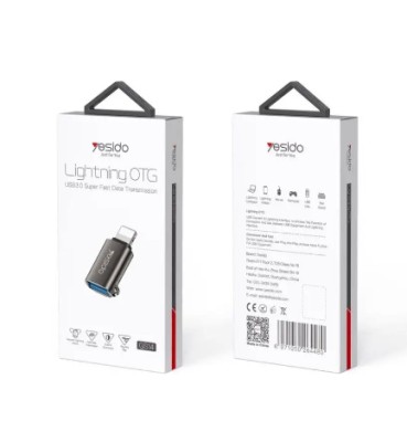 OTG Lightning на USB3.0 Yesido GS14 черный Переходник с Lightning разъема на USB3.0