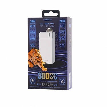 Powerbank REMAX RPP-289 30000mAh 1USB/1USB-C 18W/20W синий Powerbank REMAX RPP-289 30000mAh 1USB/1USB-C 18W/20W синий