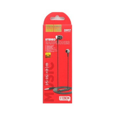 Наушники с микрофоном Hoco DM17 1.2м черные Наушники с микрофоном Hoco DM17 1.2м черные