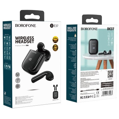 Беспроводные наушники TWS Borofone BE37 BT5.0/30mAh/3ч черные Беспроводные наушники TWS Borofone BE37 BT5.0/30mAh/3ч черные