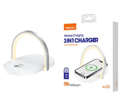 Беспроводное зарядное устройство + ночник Recci RLS-L15 15W белое Беспроводное зарядное устройство + ночник Recci RLS-L15 15W белое