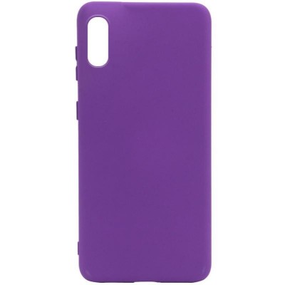 Накладка для Samsung Galaxy A02 Silicone cover без логотипа фиолетовая Накладка для Samsung Galaxy A02 Silicone cover без логотипа фиолетовая