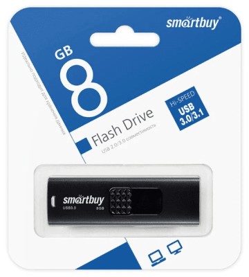 3.0 USB флеш накопитель Smartbuy 8GB Fashion Black (SB008GB3FSK) 3.0 USB флеш накопитель Smartbuy 8GB Fashion Black (SB008GB3FSK)