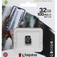 micro SDHC карта памяти Kingston 32GB Class10 Canvas Select Plus A1 100MB/s без адап (SDCS2/32GBSP)