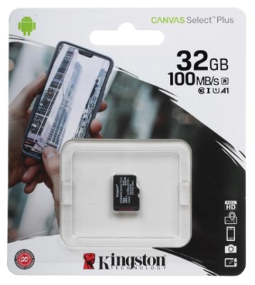 micro SDHC карта памяти Kingston 32GB Class10 Canvas Select Plus A1 100MB/s без адап (SDCS2/32GBSP) micro SDHC карта памяти Kingston 32GB Class10 Canvas Select Plus A1 100MB/s без адап (SDCS2/32GBSP)