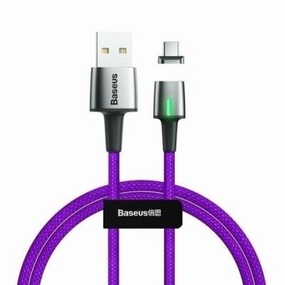 Usb Кабель-зарядка Micro Baseus Zinc Magnetic 2.4A 1м (CAMXC-A05) фиолетовый Usb Кабель-зарядка Micro Baseus Zinc Magnetic 2.4A 1м (CAMXC-A05) фиолетовый