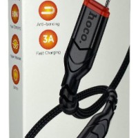 Usb Кабель-зарядка Type-C на Type-C Hoco X59 3A 60W 2м в тканевой оплетке черный