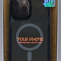 Накладка для i-Phone 12 Pro Max DFANS Magsafe силикон матовый синяя рамка