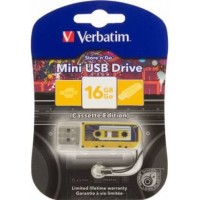 USB флеш накопитель Verbatim 16GB Cassette Edition Yellow