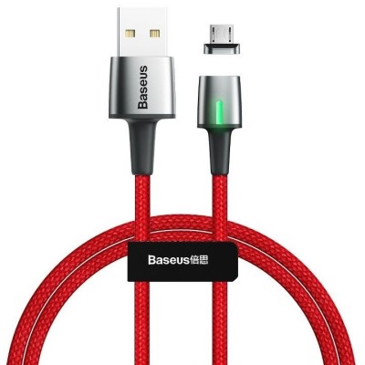 Usb Кабель-зарядка Micro Baseus Zinc Magnetic 2.4A 1м (CAMXC-A09) красный Usb Кабель-зарядка Micro Baseus Zinc Magnetic 2.4A 1м (CAMXC-A09) красный
