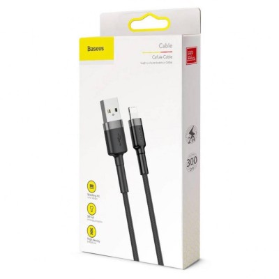 Usb Кабель-зарядка Lightning Baseus Cafule 3м (CALKLF-RG1) черный Usb Кабель-зарядка Lightning Baseus Cafule 3м (CALKLF-RG1) черный