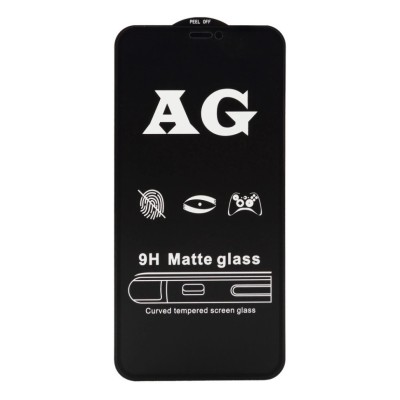 Защитное стекло для i-Phone 11 Pro/X/XS 5.8&quot; AG матовое чёрное Защитное стекло для i-Phone 11 Pro/X/XS 5.8" AG матовое чёрное