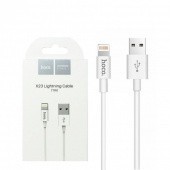 Usb Кабель-зарядка Lightning Hoco X23 1м силиконовый белый Usb Кабель-зарядка Lightning Hoco X23 1м силиконовый белый