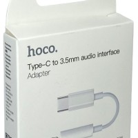 Кабель-переходник Hoco LS35 Type-C (папа) на AUX 3.5мм (мама) белый