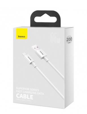 Baseus Superior Series Fast Charging Data Cable USB to Type-C 66W 2m White Baseus Superior Series Fast Charging Data Cable USB to Type-C 66W 2m White
Кабель для быстрой зарядки серии Baseus Superior USB - Type-C, 66 Вт. Материал: АБС + ТПЭ Цвет: черный / белый Сила тока: 11 В / 6 А (66 Вт макс.) Скорость передачи: 480 Мбит / с Длина: 1м, 2м Входной интерфейс: USB Выходной интерфейс: Type-C