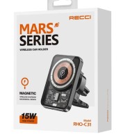 Держатель в автомобиль с беспроводной зарядкой на торпеду Recci RHO-C31 черный