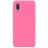 Накладка для Samsung Galaxy A02 Silicone cover без логотипа кислотно-розовая
