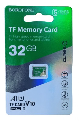 micro SDHC карта памяти Borofone 32GB Сlass 10 UHS-I (без адаптера) micro SDHC карта памяти Borofone 32GB Сlass 10 UHS-I (без адаптера)