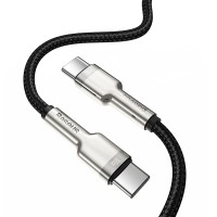 Кабель-зарядка Type-C на Type-C Baseus Cafule Metal 100W 2м CATJK-D01 чёрный
