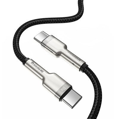 Кабель-зарядка Type-C на Type-C Baseus Cafule Metal 100W 2м CATJK-D01 чёрный Кабель-зарядка Type-C на Type-C Baseus Cafule Metal 100W 2м CATJK-D01 чёрный