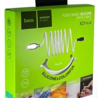 Usb Кабель-зарядка Lightning Hoco X21 Plus Silicone 2.4A 1м мягкий силиконовый белый