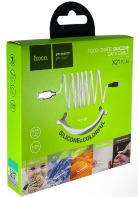 Usb Кабель-зарядка Lightning Hoco X21 Plus Silicone 2.4A 1м мягкий силиконовый белый Usb Кабель-зарядка Lightning Hoco X21 Plus Silicone 2.4A 1м мягкий силиконовый белый