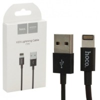 Usb Кабель-зарядка Lightning Hoco X23 1м силиконовый чёрный