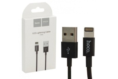 Usb Кабель-зарядка Lightning Hoco X23 1м силиконовый чёрный Usb Кабель-зарядка Lightning Hoco X23 1м силиконовый чёрный