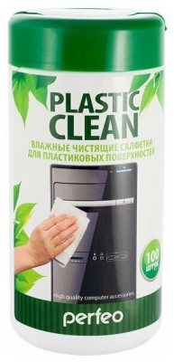 Чистящие салфетки Perfeo &quot;Plastic Clean&quot; для пластиковых поверхностей 100шт Чистящие салфетки Perfeo "Plastic Clean" для пластиковых поверхностей 100шт