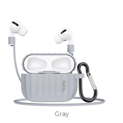 Силиконовый чехол для AirPods Pro Hoco WB20 серый Силиконовый чехол для AirPods Pro Hoco WB20 серый