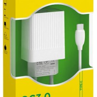 Сетевое зар. устр. Borofone BA47A с шнуром Micro 1USB QC3.0 18W белое