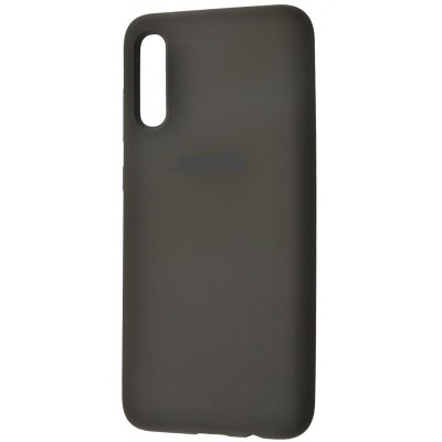 Накладка для Samsung Galaxy A02 Silicone cover без логотипа темно-серая Накладка для Samsung Galaxy A02 Silicone cover без логотипа темно-серая